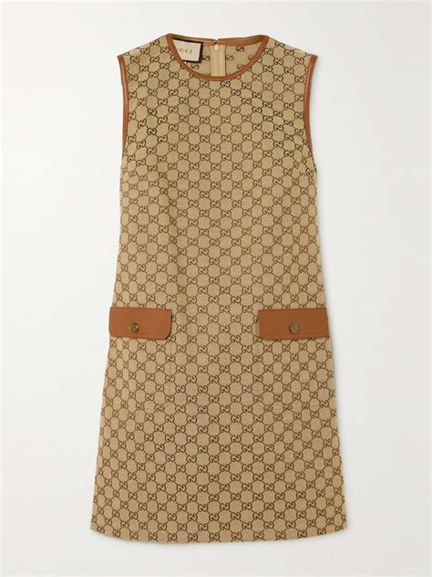 tan gucci dress